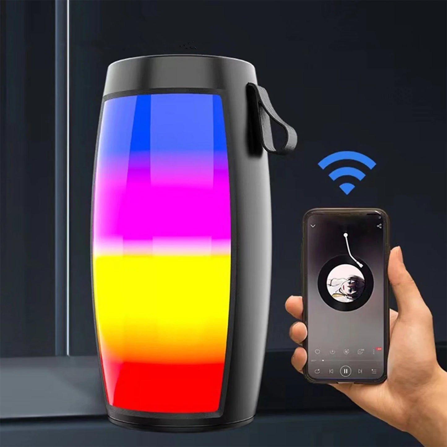 Up to 65% Off! Bluetooth 5.0 Colorful Streamer Audio Outdoor Portable Bluetooth Audio Subwoofer Surround Sound Hifi Speaker