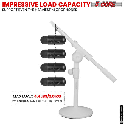 5Core Desktop Mic Stand round Base Universal Desk Microphone Holder Table Top Stands