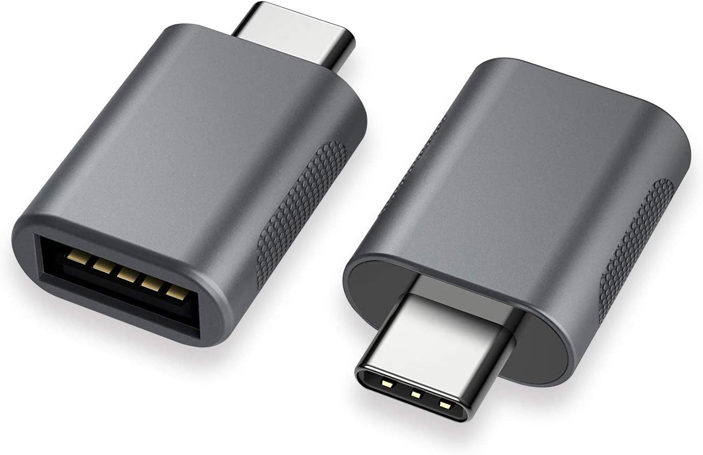 USB C to USB Adapter(2 Pack),Usb-C to USB 3.0 Adapter,Usb Type-C to Usb,Thunderbolt 3 to USB Female Adapter OTG for Macbook Pro2019,Macbook Air 2020,Ipad Pro 2020,More Type-C Devices(Space Gray)