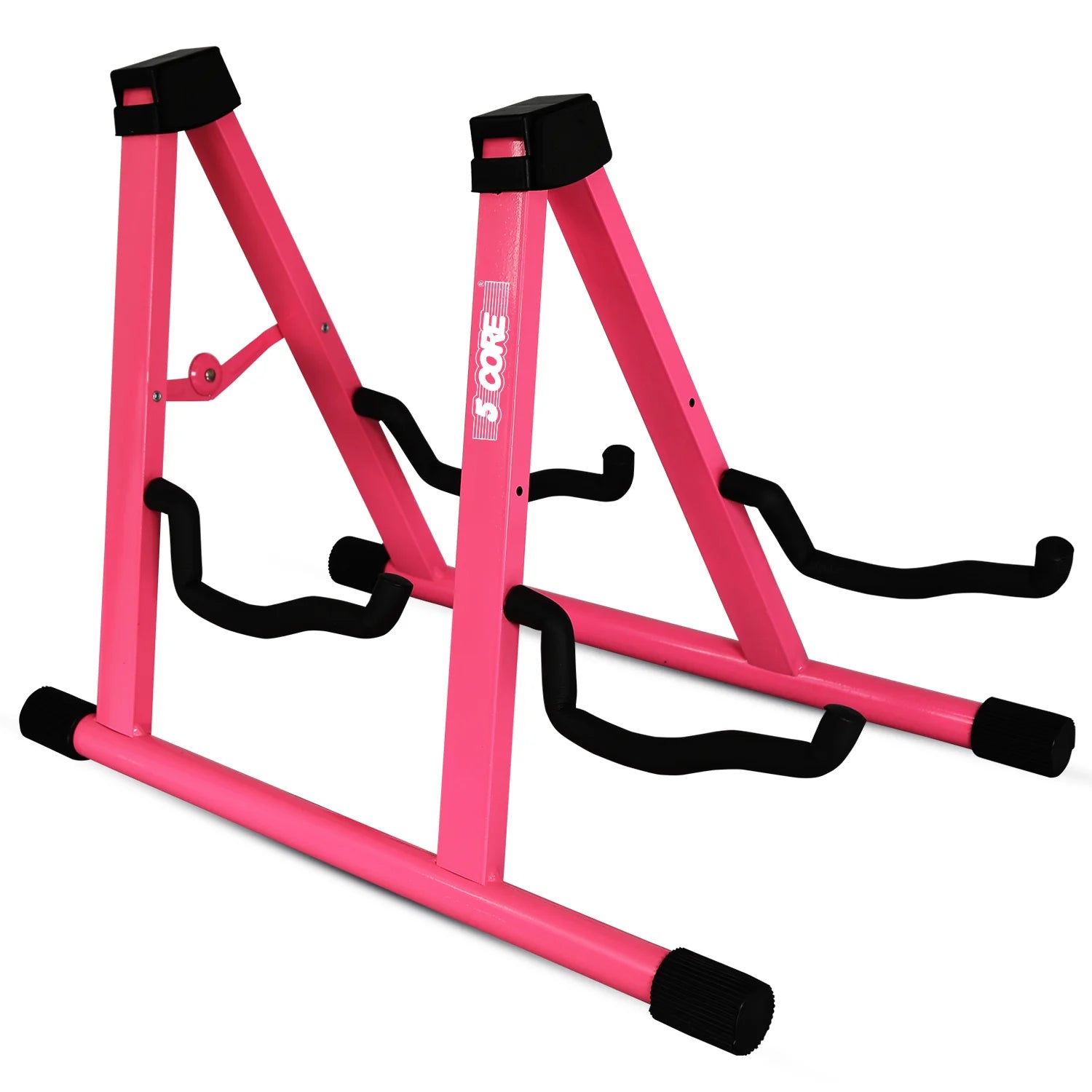 5Core Double Guitar Stand Floor Adjustable a Frame Folding Acoustic Electric Guitars Holder Stands